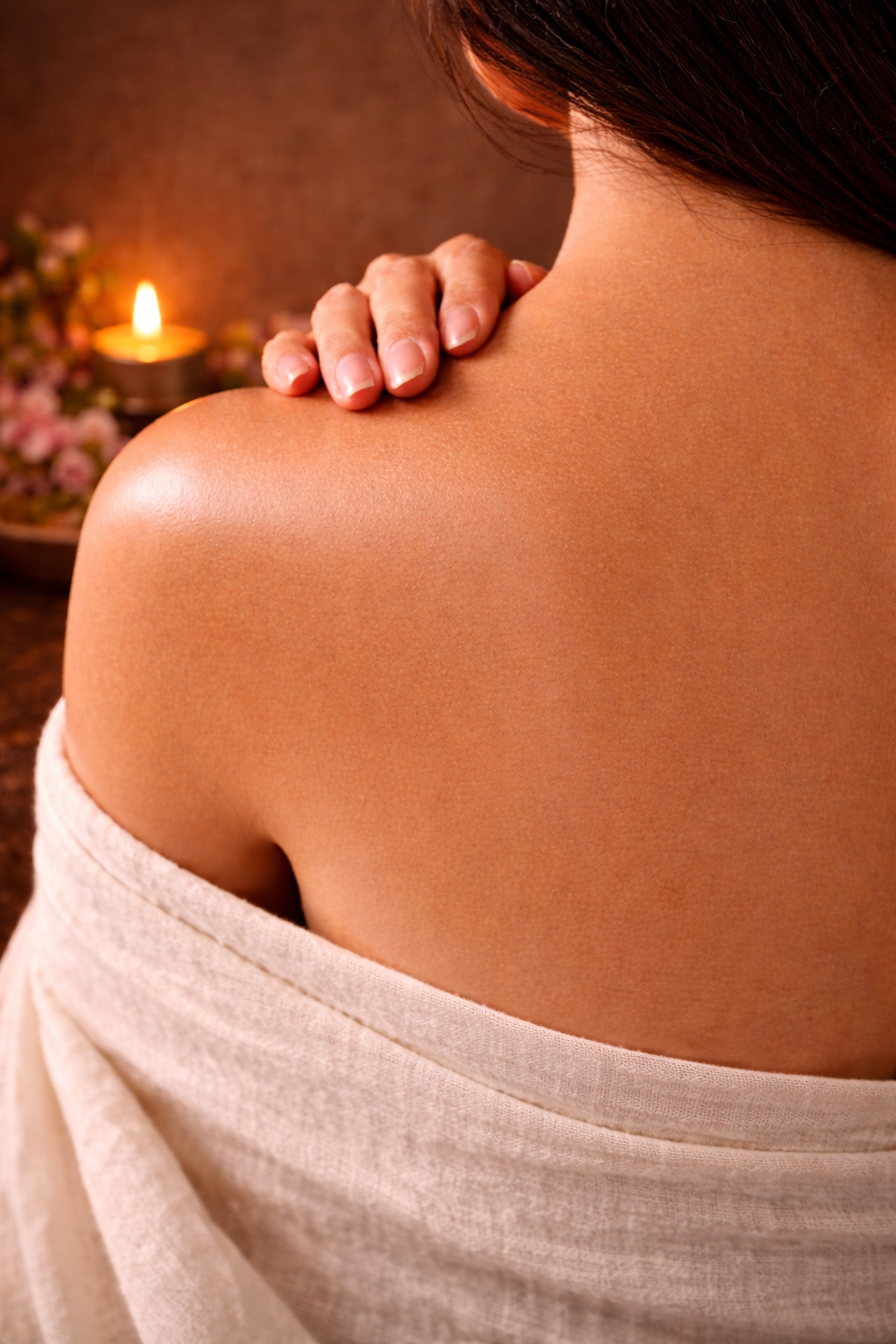 Two bottles of body oil